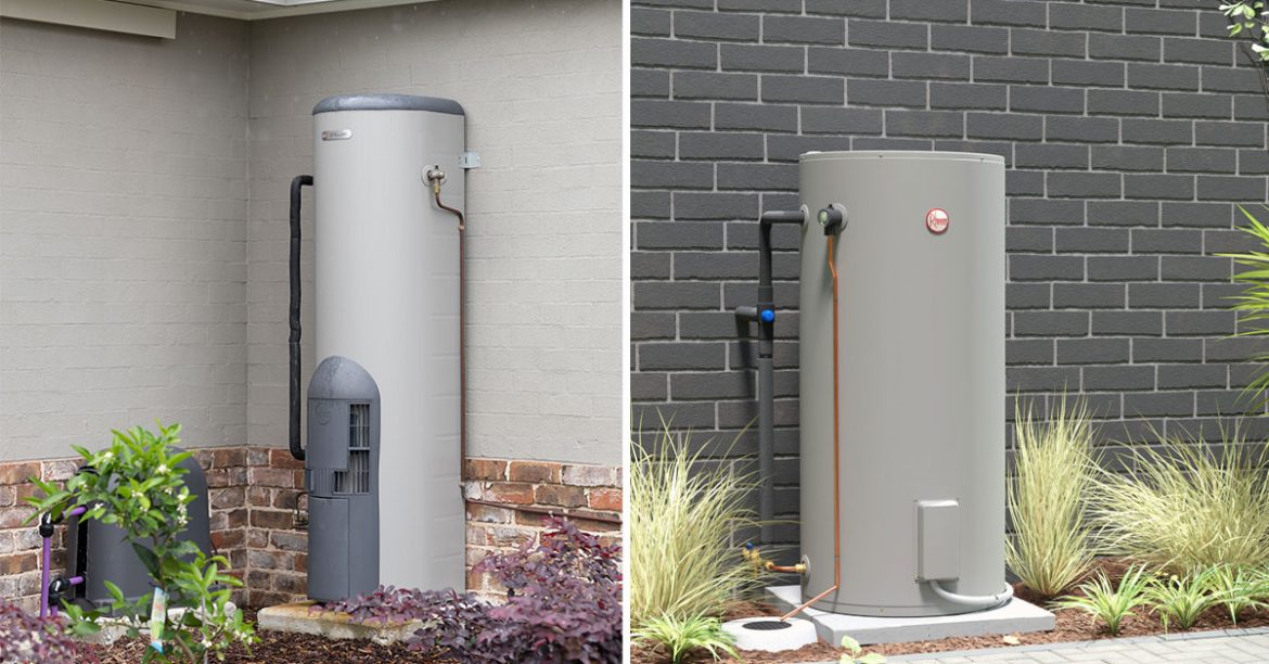 What are my options to replace a gas or electric water heater? Rheem
