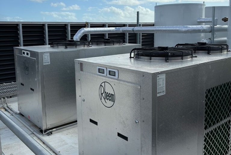 Rheem commercial case study: A compact, cost-efficient hot water system designed to meet peak demand at Yugo Perth University Campus.